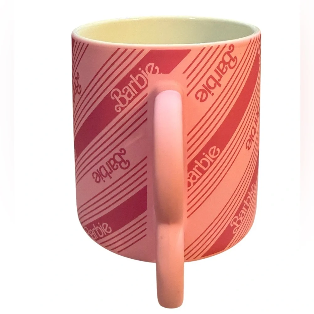 Barbie Pink Diagonal‎ Stripe Mug